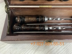 Шн0045/T набор шампуров деревянный малый - 12 предм.