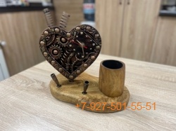 Pk161 Настольный набор часы в виде сердца