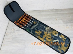 ШН3001/3-8*50 Набор шампуров с дерев ручкой в чехле
