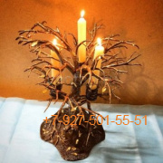 Pk010 Подсвечник "Канделябр" в виде дерева (подарок кованый)
