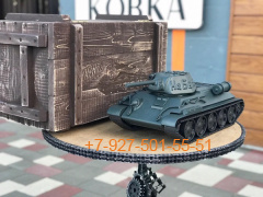 Pk005 Шкатулка/Мини-бар "Танк Т-34" (подарок кованый)