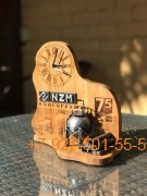Pk189 кованый подарок сувенир дерево метал с часами