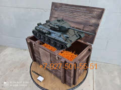Pk150 Шкатулка/Мини-бар "Танк Т-34-85" (подарок кованый)
