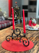 Pk051 Подсвечник на две свечи (подарок кованый)