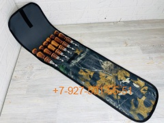 ШН3001/3-10*50 Набор шампуров с дерев ручкой в чехле