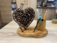 Pk161 Настольный набор часы в виде сердца