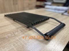 Реш0360 Решетка на мангал РОМБ 40*25см воронённая с деревянной ручкой